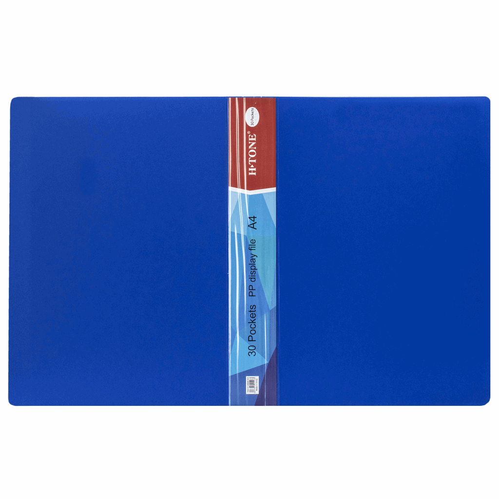 Папка пластикова А4, з 30 файлами, синя H-Tone (JJ40946-30)